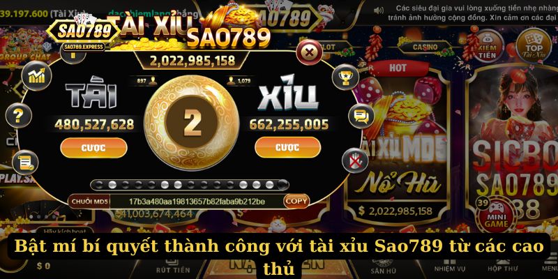 Bật mí bí quyết thành công với tài xỉu Sao789 từ các cao thủ